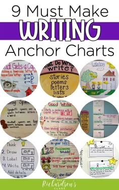 the 9 must make writing anchor chart for students