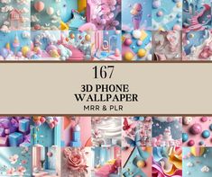 the 3d phone wallpapers are all different colors