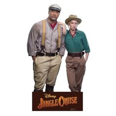 This is a life-size cardboard cutout of Frank Wolff & Dr. Lily Houghton (Disney's Jungle Cruise) from the Jumanji movie series. Perfect for Disney fans of all ages. This cutout is easy to set up, and features a single-sided high quality print on cardboard with an easel on the back so it can stand on its own. Ships fast! Order yours for your next movie night, party or event today! Size: 76" x 44" SKU 3717 Advanced Graphics | Advanced Graphics Frank Wolff & Dr. Lily Houghton (Disney's Jungle Cruis Jungle Cruise Outfit, Lily Houghton, Vbs Jungle, Jumanji Movie, Cardboard Standup, Your Next Movie, Jungle Cruise, Life Size Cutouts, Movie Night Party