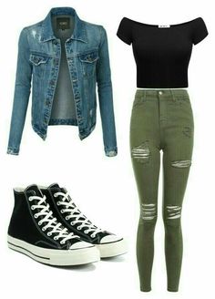 «¿Alguna vez te has preguntado, qué pasaría si estuvieras en el grupo… #detodo # De Todo # amreading # books # wattpad Teen Fashion Trends, Girls Knitted Dress, Cool Girl Outfits, Fashion Grunge, Grunge Look, Green Jeans