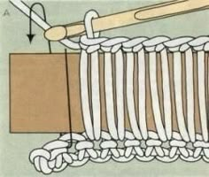 an image of a piece of yarn being worked on