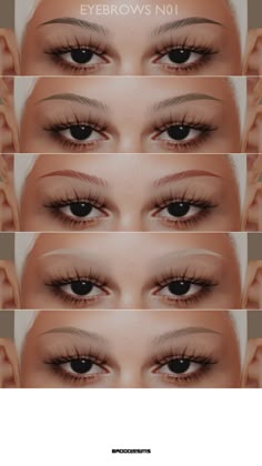 Sims4 Eyebrows, Cc Makeup, Play Sims 4, Free Sims 4