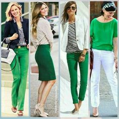 How To Wear Green Pants, Chic Green Pants For Office, Green Spring Dress Pants For Business Casual, Green High-waisted Dress Pants For Office, Spring High-waisted Green Dress Pants, Military Green Pants Outfit, Green Pants Outfit, Kate Middleton Style Outfits, Mode Ab 50