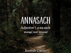 an image of a path in the woods with words above it that read, anasach