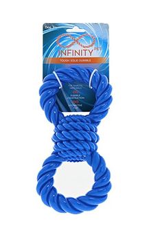 an image of a blue rope that is in the packaging for it's packaging