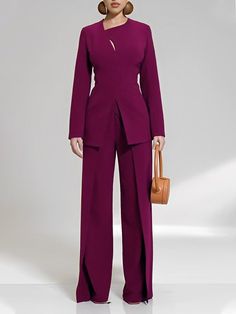 Female Suit Outfit, Female Suits, Hijab Stile, Plain Fashion, Lady Outfits, Grad Outfits, Pant Suits For Women, Work Women