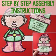 a hand holding a piece of paper that says, step by step assembly instructions