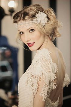 Midsummer Costume, Prohibition Wedding, 20s Hair, Updo With Headband, Gatsby Hair, Women Pixie Cut, Finger Wave Hair, 1920s Hair, Great Gatsby Fashion