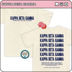 Join Kappa Beta Gamma live on tour with this minimalistic ivory-Comfort Colors t-shirt! Featuring your Sorority's letters and a tour inspired design, this shirt is perfect for showing your KBG pride! Comfort Colors: Ivory Please note that due to availability, crew neck colors may differ slightly. unisex sizing, lead time of 2 weeks Machine wash on cool and inside out. Tumble dry low/ no heat. Do not iron directly, please place parchment between to protect design. White Fan Apparel Shirt For Summer, Sorority Tshirt Designs, Sorority Pr, Theta Phi Alpha, Sorority Shirt Designs, Live On Tour, Tri Sigma, Sorority Letters, Delta Phi Epsilon