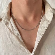 This classic Stainless Steel men's necklace is the perfect accessory for any stylish gentleman. The necklace features an elegant and timeless design, crafted with high-quality materials that make for a durable and long-lasting piece. ♡ Stainless Steel ♡ Water Resistant ♡ 50cm Length