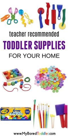 the words teacher recommended toddler supplies for your home