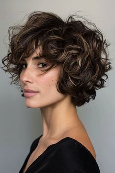 Fresh Hair, Cute Cuts, Short Hair With Layers, Short Bob, Short Curly, Short Cuts, Bob Hairstyles, Curly Hair Styles