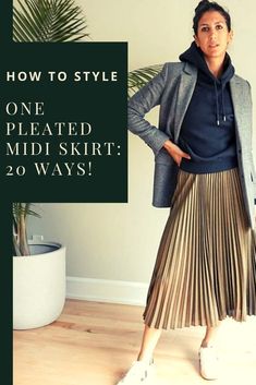 Pleated Skirt Outfit Fall, Pleated Skirt Outfit Summer, Midi Skirt Outfit Ideas, Midi Skirt Outfit Fall, Pleated Skirt Outfit Ideas, Black Pleated Skirt Outfit, Beige Skirt Outfit, Pleated Skirt Winter, Pleated Midi Skirt Outfit