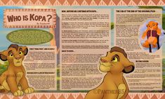 the lion king who is kopa? book with an image of simba and nala