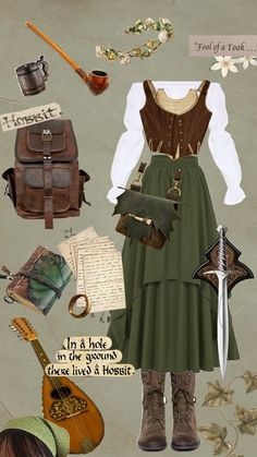 Hobbit Cosplay, Hobbit Costume, Ren Faire Outfits, Ren Faire Costume, Fair Outfits, Fest Outfits, Cottagecore Outfits, Earthy Outfits, Style Cottage