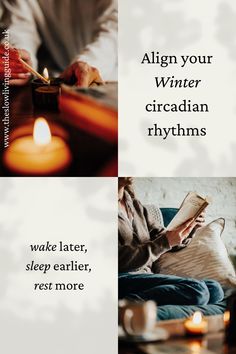 Slow Living Inspiration from The Slow Living Guide: 4 Ways to reset your circadian rhythm. Read the full blog post by tapping the link. Winter Wellness, Sleep Early, Seasonal Living, Hygge Lifestyle, Winter Inspiration, Seasons Change, Circadian Rhythm