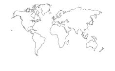 the world map is shown in black and white, with lines drawn on it's sides