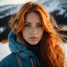 Ginger Hair Dyed, Woman With Red Hair, Red Hair Blue Eyes, Women With Freckles, Ginger Women, Red Heads, Ginger Girls