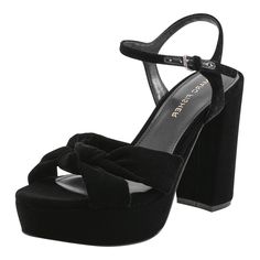 PRICES MAY VARY. Fun yet Chic, the Marc Fisher Deren platform sandal is a perfect choice to pair with any outfit. The Deren features a stylish platform on the upper, trendy adjustable ankle strap and a ultra high block heel for all the height without the discomfort. Almond/Open Toe ; Buckle Closure Textile Upper 4.13" heel height ; 1.38" platform height Velvet Platform Heels, Heeled Sandal, Platform High Heels, Shoe Closet, Marc Fisher, Luxe Gifts, Mens Big And Tall, Heel Sandals, Ankle Strap Sandals