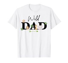 PRICES MAY VARY. Wild One Dad of The Birthday for Boy Lightweight, Classic fit, Double-needle sleeve and bottom hem The Wild One, Zoo Birthday, Safari Jungle, Jungle Party, Jungle Animal, Family Birthdays, Wild One, Animal Tshirt, Wild Ones