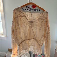 Nwt Never Work With Tags, Free People Blouse, Size Xs, Has Beautiful Gold Detailing! Free People Blouse, Free People Tops, Free People, Womens Tops, Wardrobe, Women Shopping, Gold, Color