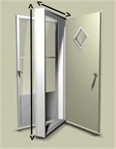 an open door with the measurements for it and how to measure it in this image