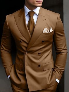 Masculine Contemporary, Mens Tailor, Brown Suit, Suit For Men