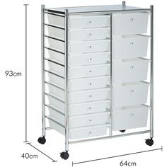 the large white drawers are on wheels