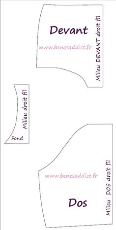 the front and back side of a sewing pattern