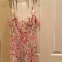 Pretty Delicate Sheer Floral Nightie With Lace. Size M. Spaghetti Straps And V Cut In The Back. Very Cute! Never Worn. I Have A Bag For It ! Feminine Sleepwear With Spaghetti Straps For Wedding Night, Feminine Spaghetti Strap Sleepwear For Wedding Night, Pink Camisole Nightgown For Spring, Pink Camisole Nightgown For Wedding Night, Pink Sleepwear With Spaghetti Straps For Wedding Night, Pink Spaghetti Strap Sleepwear For Wedding Night, Spring Wedding Night Camisole Sleepwear, Pink Lace Nightgown For Summer, Pink Camisole Sleepwear For Wedding Night