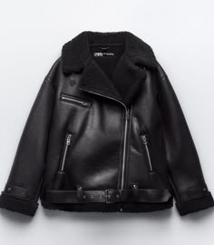 Zara Coat, Women Outerwear, Faux Leather Biker Jacket, Polyester Jacket, Faux Suede Jacket, H&m Jackets, Types Of Jackets, Collared Coat, Knitted Coat