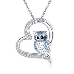 PRICES MAY VARY. Design:Owl is a very cute animal. If you like the Owl or want to give it to friends who like Owl, it will be a very suitable gift Material:Owl Necklace:Made of 925 sterling silver, hypoallergenic, tarnish resistant,nickel-free,lead-free,cadmium-free,suitable for long-term wear,not contain any allergic element. Size:Owl Necklace:21mm,Packaging: 1x Owl jewelry; 1 x polishing cloth and 1 x exquisite gift box. Ideal Gift :Owl gift comes with an elegant gift box. A perfect gift for w Sterling Silver Owl, Owl Gifts, Silver Owl, Owl Necklace, Owl Jewelry, Owl Pendant, Elegant Gift, High Quality Jewelry, Quality Jewelry