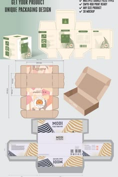 I will do epic product box packaging design for all types of boxes Premium Food Packaging, Product Box Packaging, Box Packaging Templates, Logo Design Graphics, Packaging Box Design, Habbo Hotel, Fun Packaging, Soap Packaging Design, Packaging Template Design