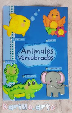 an animal notebook with pictures of animals on it