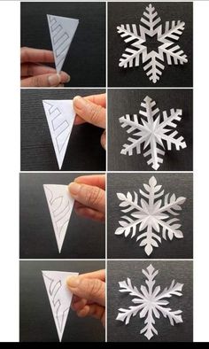 how to make paper snowflakes that look like they have been cut out