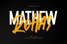 Give your designs an authentic brush handcrafted feel. "Mathew Rohas" is perfectly suited to signature, stationery, logo, typography quotes, magazine or book cover, website header, clothing, Brush Fonts Free, Illustrator Branding, Lettering Handwriting, Typeface Typography, Photography Sketch, Stationery Logo, Awesome Drawing, Graphics Photography, Typography Calligraphy