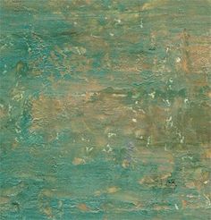 an abstract painting with green and brown colors