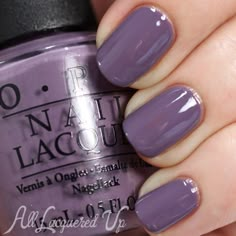 OPI Hawaii Spring 2015 Swatches and Review OPI Hello Hawaii Ya? is a greyed plum creme. It’s like Parlez Vous OPI’s darker, less pink sibling. Like the other cremes, so far, the application is a breeze, requiring just two coats. Purple Nail Polish, Spring Nail Colors, Purple Nail, Colorful Nail Designs, Nails Spring, Opi Nails, Colour Purple, Manicure Y Pedicure