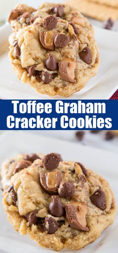 Toffee Graham Cracker Cookies – These soft, chewy cookies swap some flour for graham cracker crumbs, adding a rich, nostalgic flavor. Loaded with melty chocolate chips and crunchy toffee bits, they’re a fun twist on classic chocolate chip cookies.