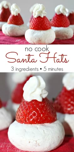 no cook santa hat treats are so easy to make