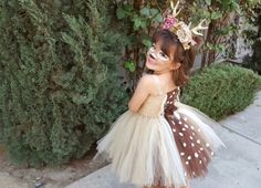 Baby Deer Costume Girl, Toddler Deer Costume Girl, Bambi Costume, Deer Costume For Kids, Girls Halloween Costumes, Deer Dress, Reindeer Costume, Deer Costume, Halloween Costumes Ideas