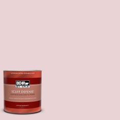 a can of behr ultra soft defense paint and primer on a white background