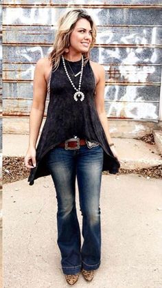 T Shirt Outfit, Estilo Hippie, Mode Boho, Country Concert