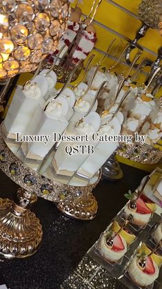 Charity Coley (Mrs.Queen) | Lets setup a Dessert Bar featuring our signature look !!!! We loveeeee what we do and this was so much fun to make !! Venue... | Instagram Catering Desserts