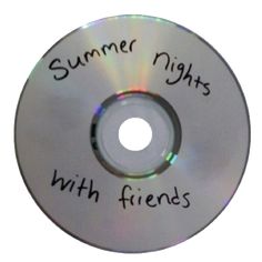 a cd with the words summer nights with friends written on it