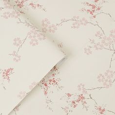 This stunning Laura Ashley Oriental Blush Blossom Floral Wallpaper from Graham & Brown is the perfect way to add a touch of elegance and sophistication to any home. The delicate blush hue will bring warmth and beauty to any space, while the intricate floral pattern adds an air of timelessness and luxury. Transform your walls with this exquisite wallpaper from Laura Ashley. Grey White Blush Wallpaper, Wallpaper For Bathroom Blush Pink, Blush And White Wallpaper Bedroom, Luving Room Blush Wallpaper, Laura Ashley Blush Paint, Laura Ashley Patterns, Laura Ashley Wallpaper, Blush Application, Blossom Wallpaper