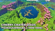 the aerial view of cherry crater oasis