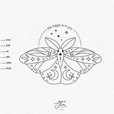 a drawing of a butterfly with the words, are magic is in you