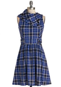 Coach Tour Dress in Blue Plaid. Sometimes a dress is so magical, it makes you long for somewhere special and new to wear it. #gold #prom #modcloth Blue Plaid Dress, Collegiate Style, Retro Vintage Dresses, A Dress, Blue Plaid, Tartan, Print Dress, Vintage Dresses