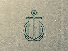 an anchor is on the side of a white sheet with green lettering and a cross